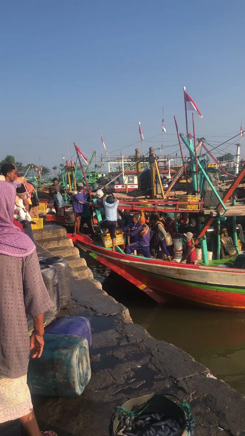 Local fishing boats at partner harbor