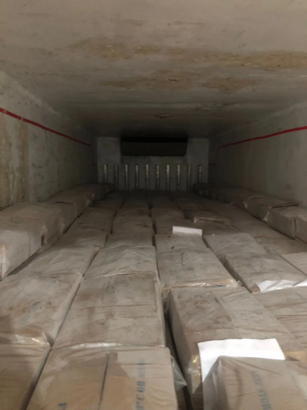 Export reefer container fully packed for shipment