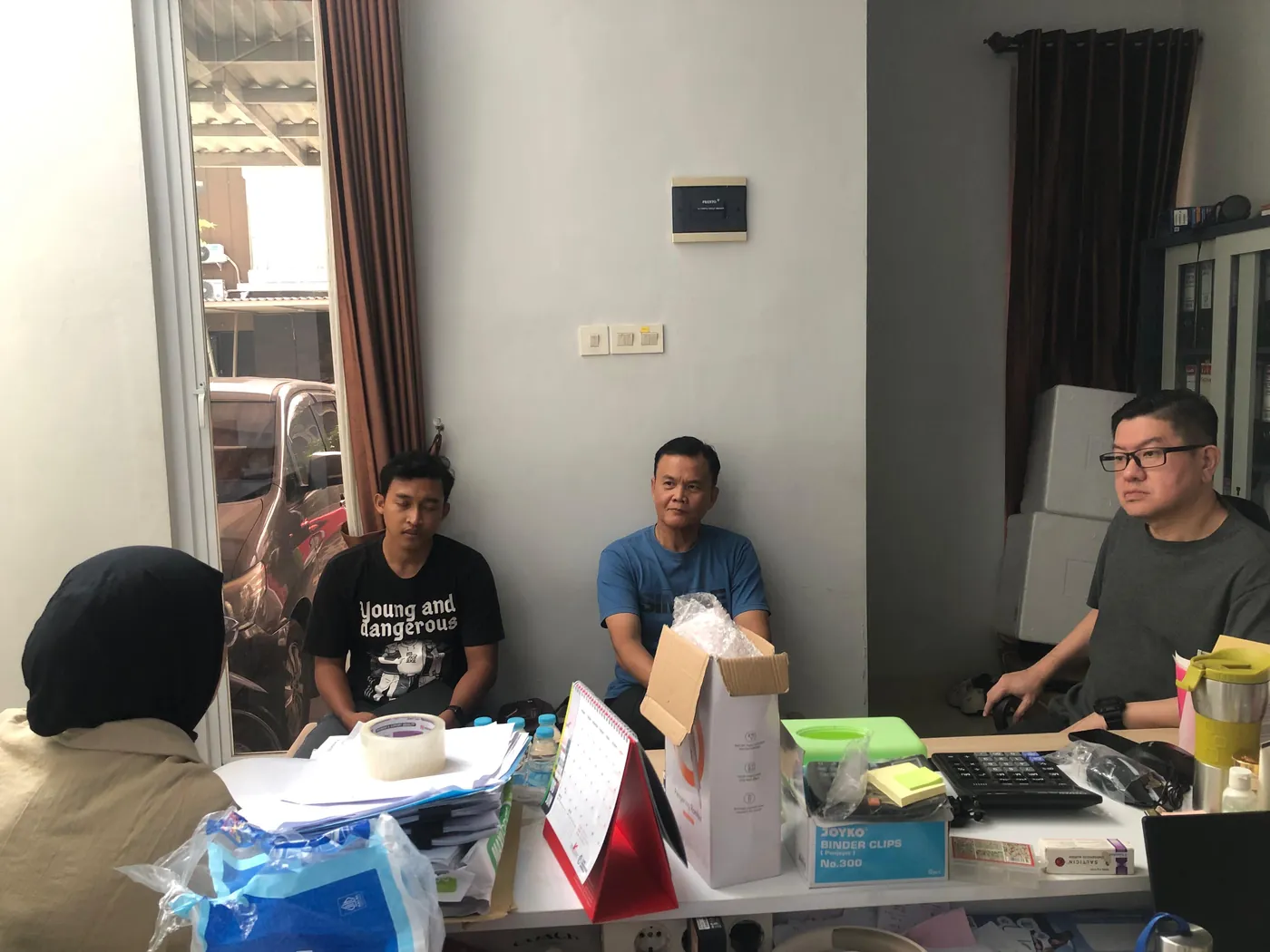 Team meeting with business partners